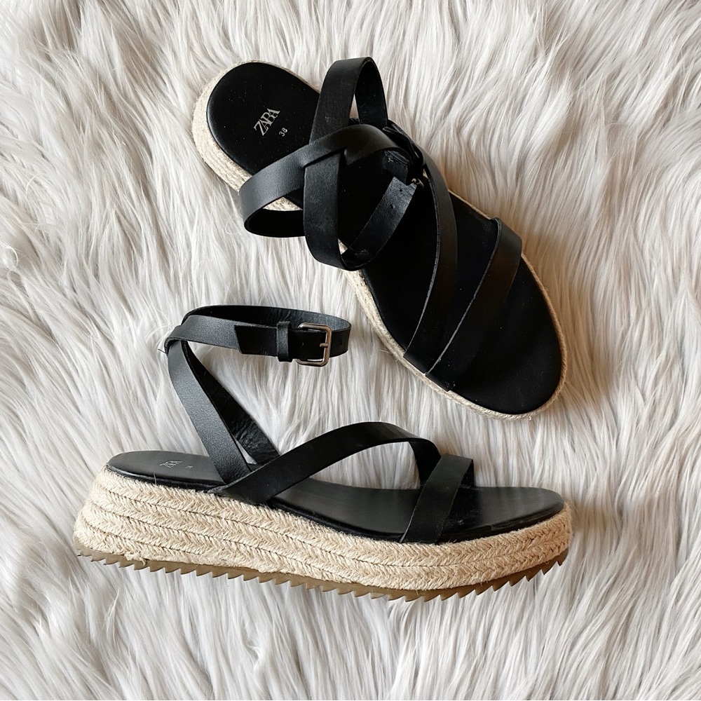 Zara espadrille platform sandals
